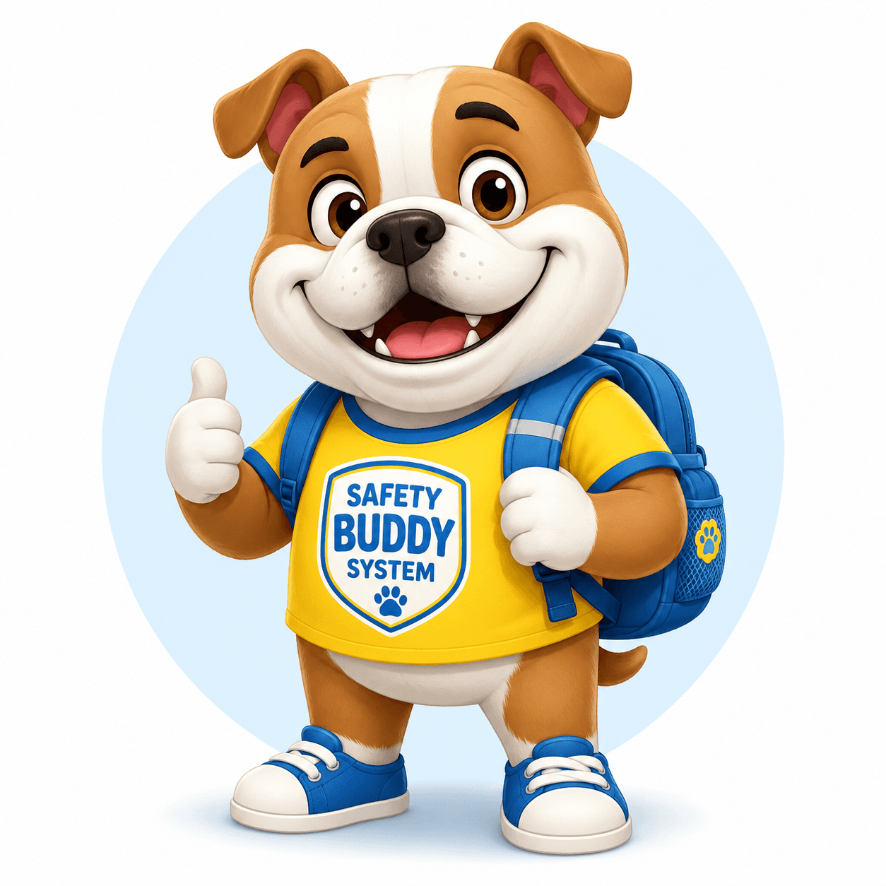 Buddy the Bulldog, giving a thumbs up